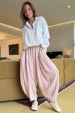 Noa Linen Blend Sia Barrel Trouser Rose